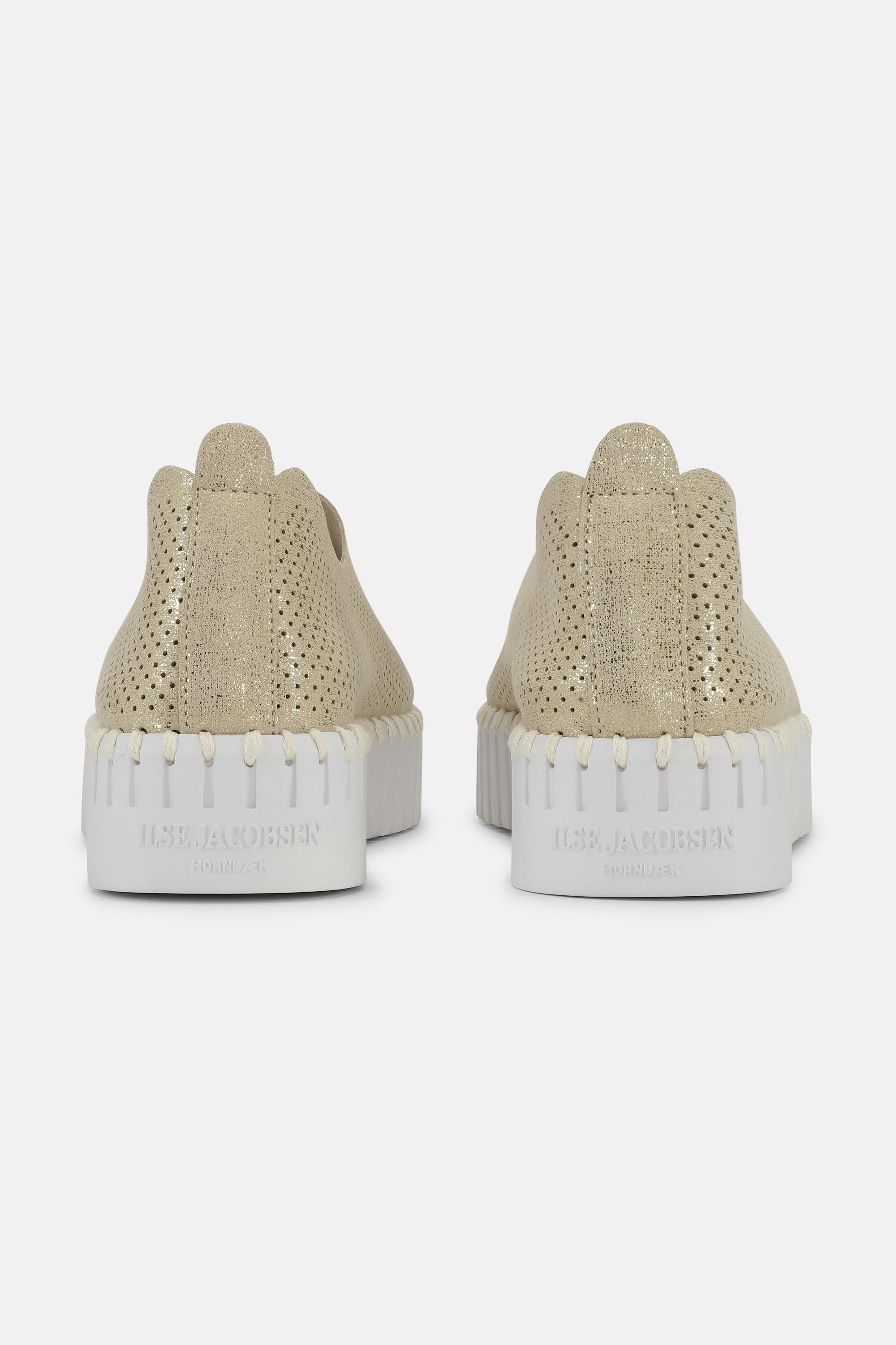 Tulip Plattformsko Glitter - Platin White